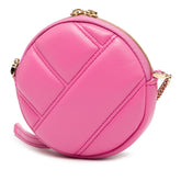 ブルガリ セルペンティ カボション マイクロ ポーチ チェーン ショルダーバッグ ピンク レザー レディース BVLGARI 【中古】